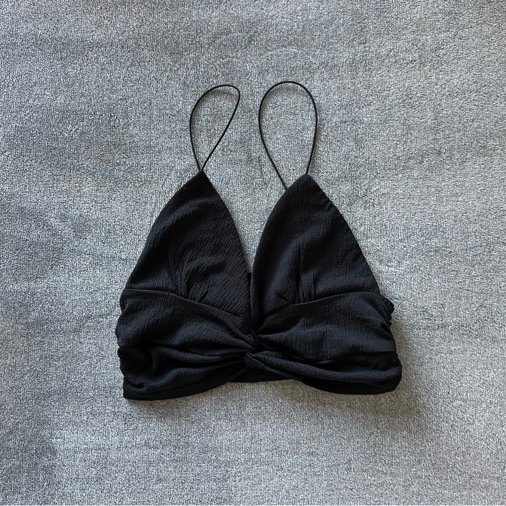 Urban Outfitters Black Twist Front Tank Top